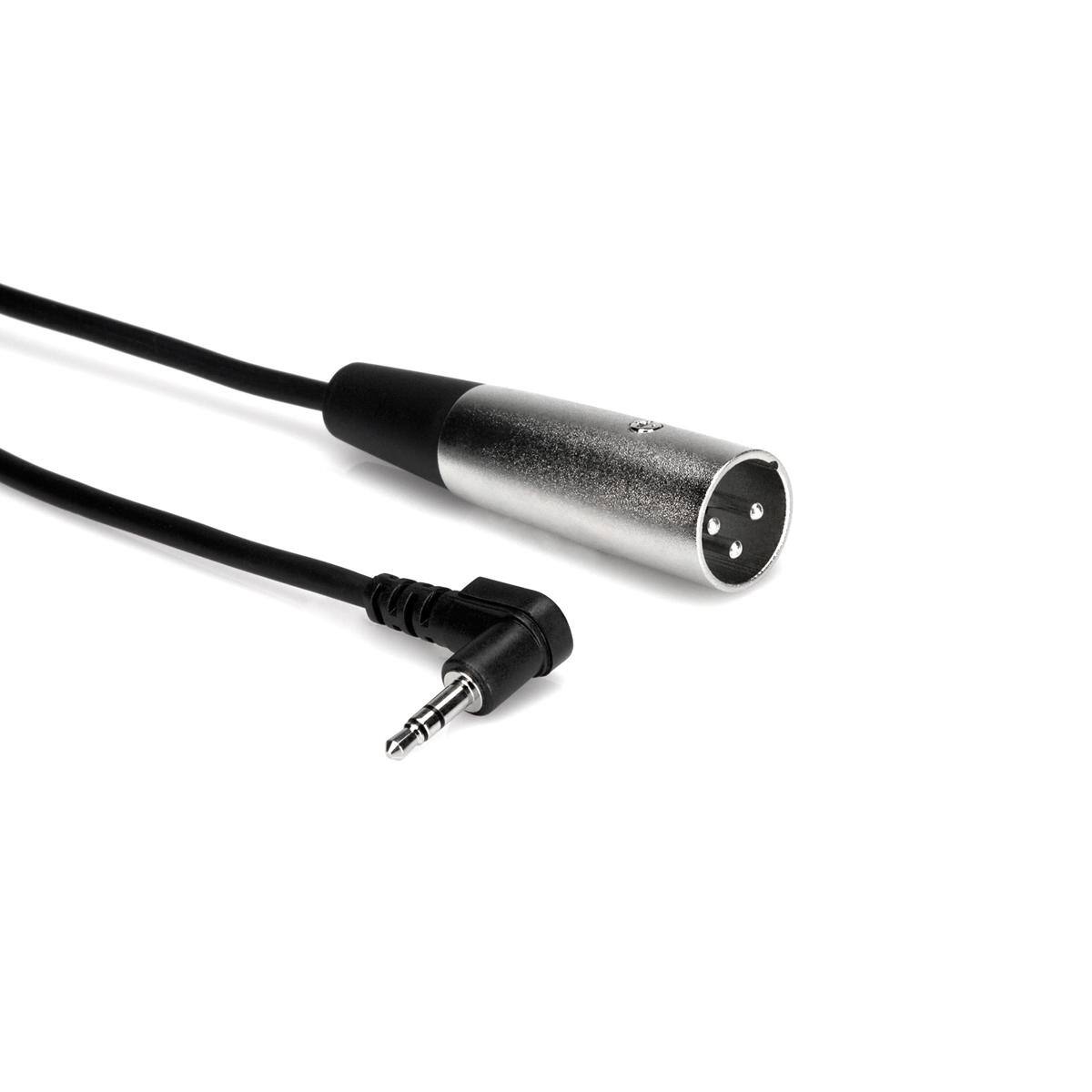 Alt View 2. Hosa Technology - Hosa Technology 2x 5' Right Angle Stereo 3.5mm, 1/8", Mini Male to 3 Pin XLR male, XVM-105M.