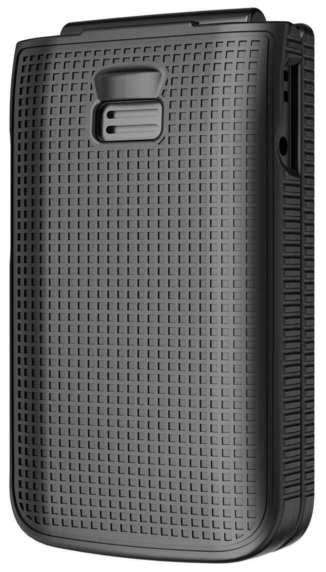 Alt View 8. Nakedcellphone - Case for TCL Flip 3 Phone - Hard Shell Cover - Black.