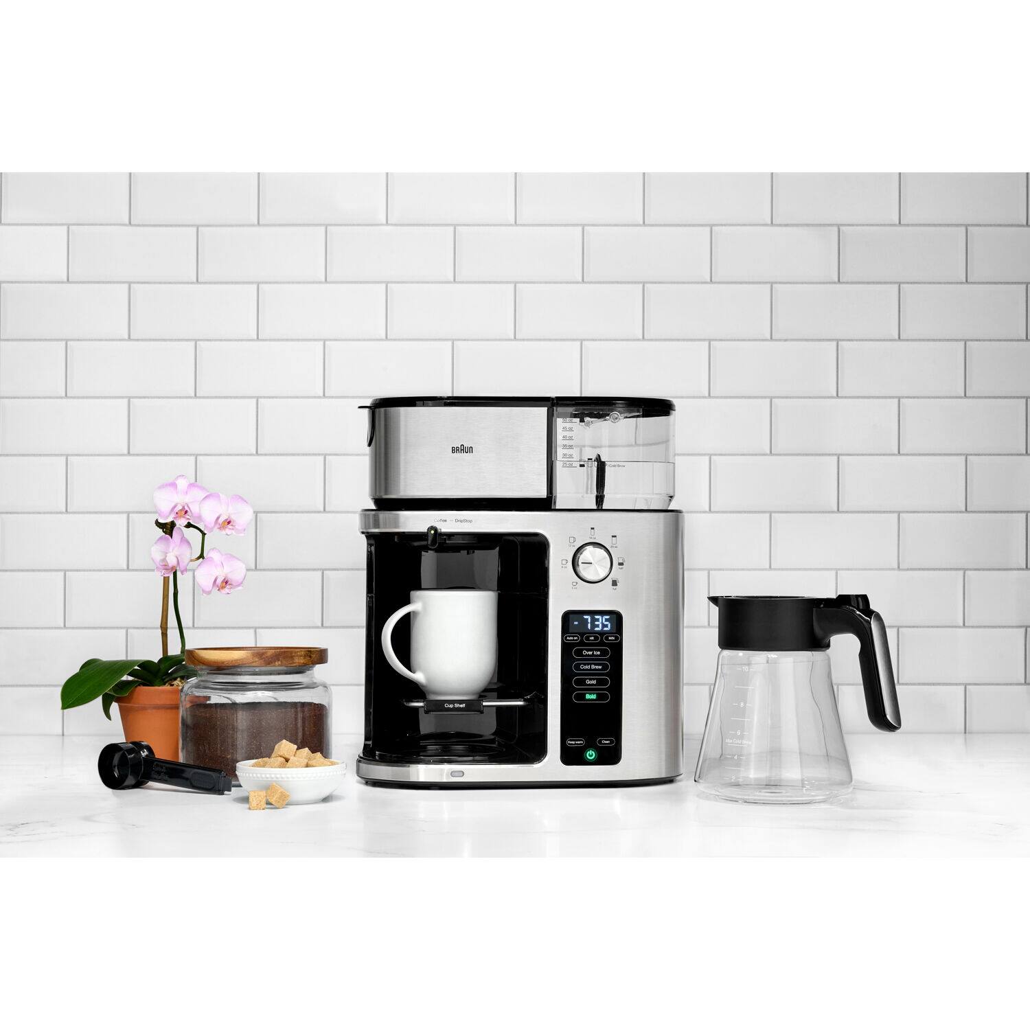 Alt View 12. Nespresso - MultiServe KF9270 Drip Coffee Maker - Stainless.