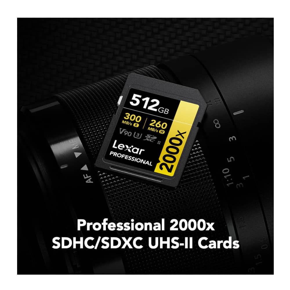 Lexar GOLD Series Professional 2000x UHS II SDXC Memory 512GB