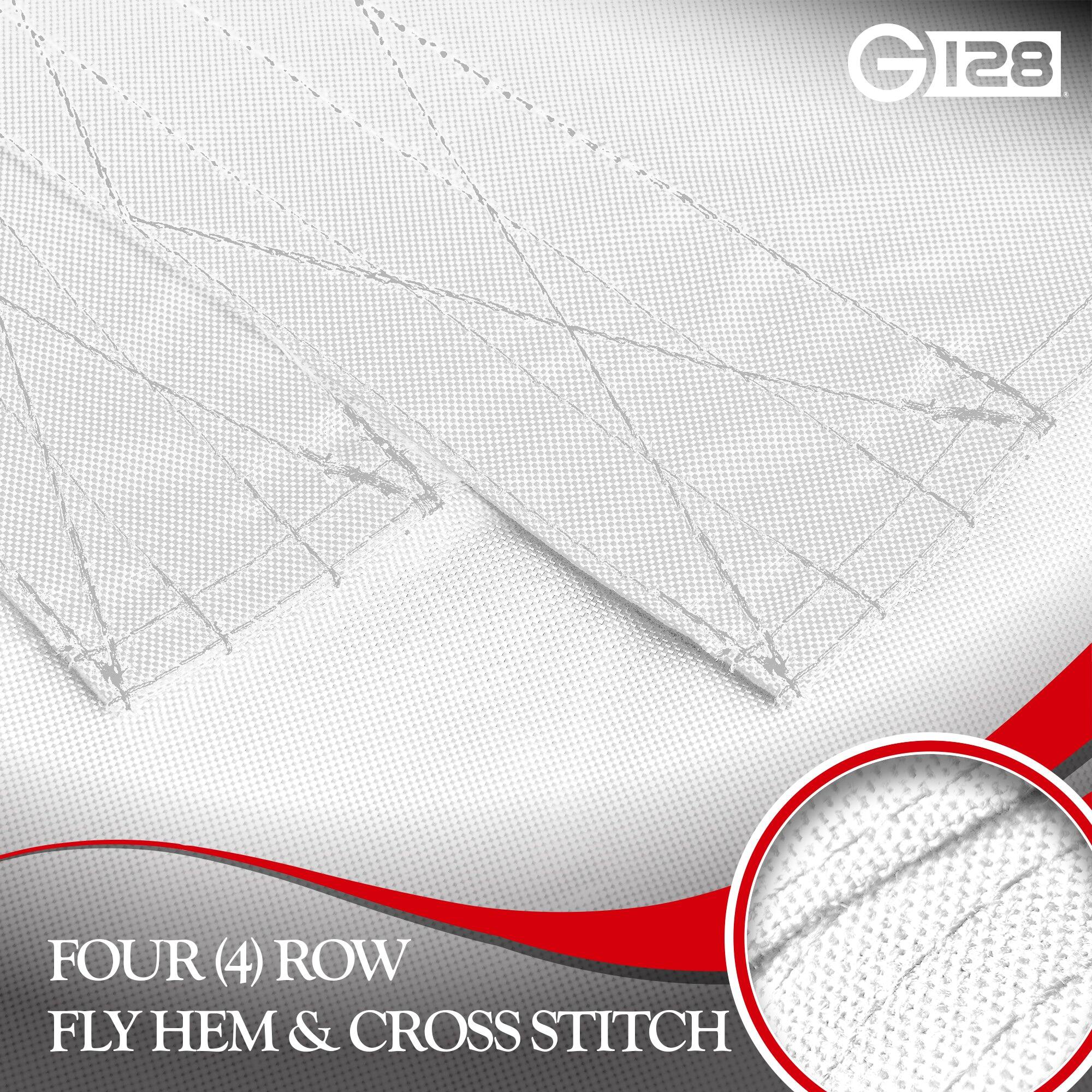 C 128 FOUR (4) ROW FLY HEM & CROSS STITCH