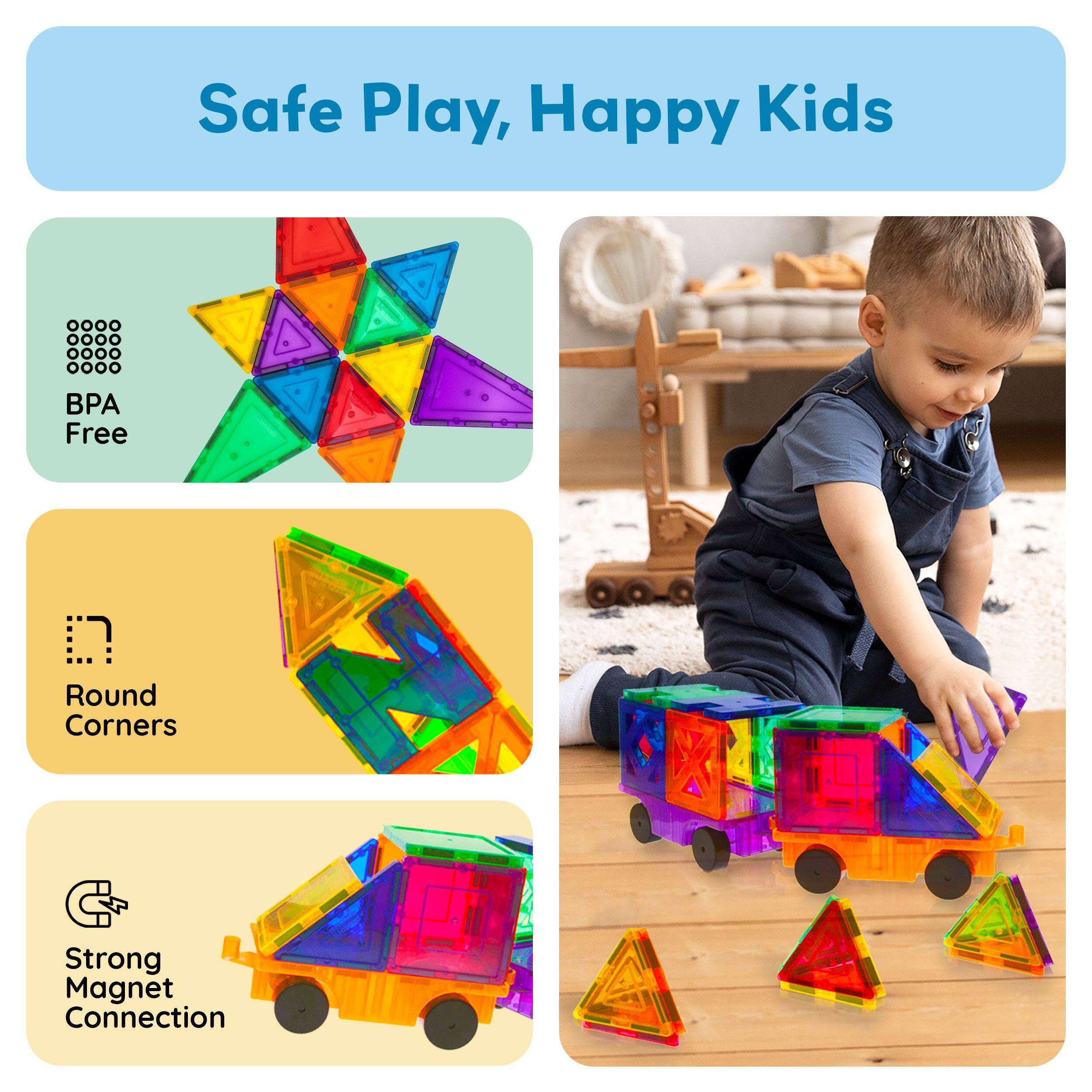 Safe Play, Happy Kids

BPA Free
Round Corners
Strong Magnet Connection