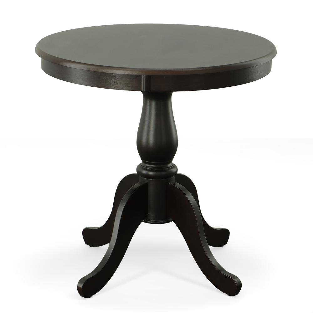 Front. Carolina Chair & Table - Fairview 30" Round Pedestal Dining Table - Espresso - Brown.