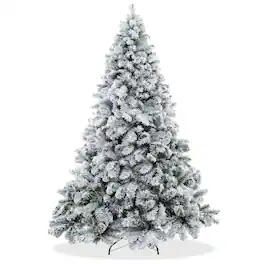 Casafield - Realistic Snow-Flocked Pine Artificial Holiday Christmas Tree - Green