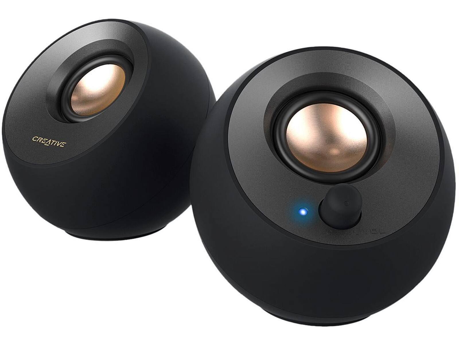 Back. Creative Labs - Creative Pebble V2 2.0 Speaker System - 8 W RMS - Black - 100 Hz to 17 kHz - Black.