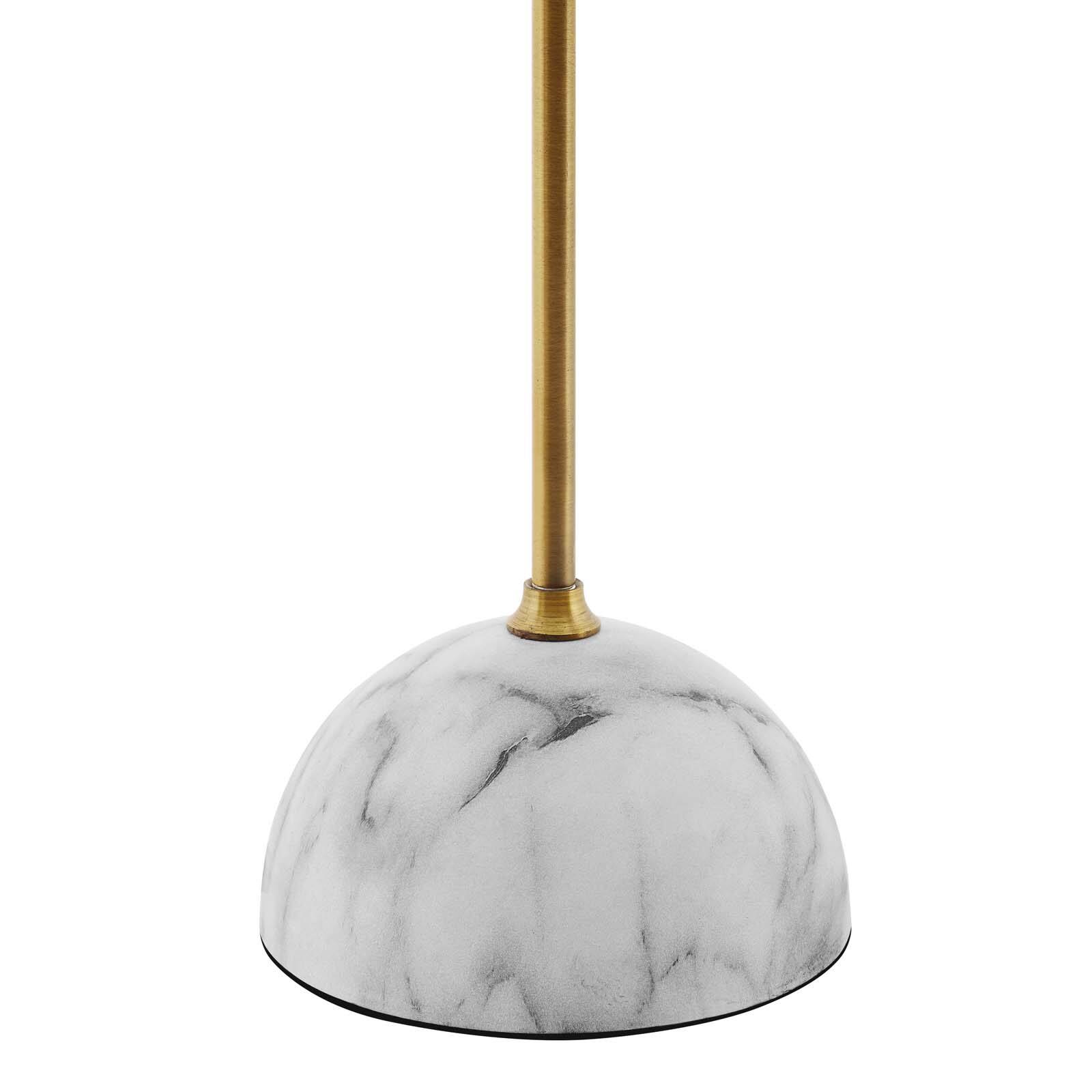 Back. Modway - Salient Brass and Faux White Marble Table Lamp by Modway.