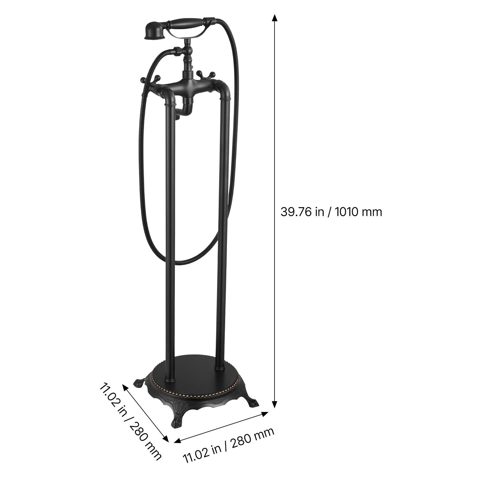 39.76 in / 1010 mm  
11.02 in / 280 mm  
11.02 in / 280 mm