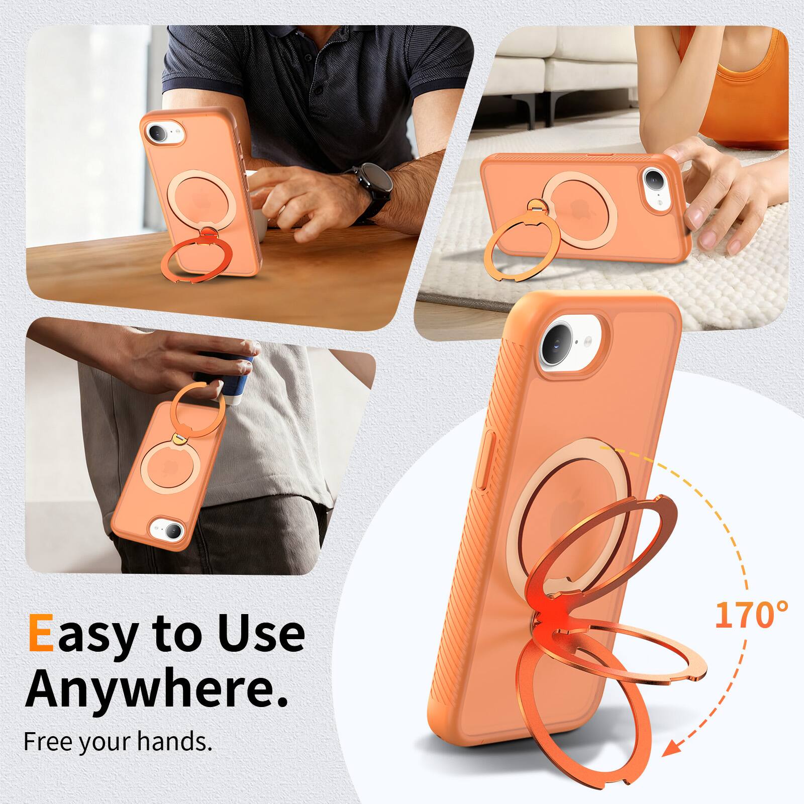 Easy to Use Anywhere.  
Free your hands.  
170°