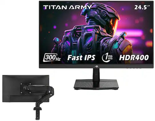 TITAN ARMY 24.5" 300 Hz Fast IPS 1 ms GTG HDR400