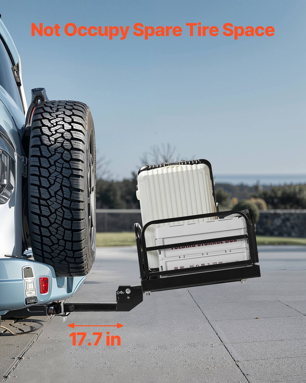 The corrected text is: "Not Occupy Spare Tire Space."