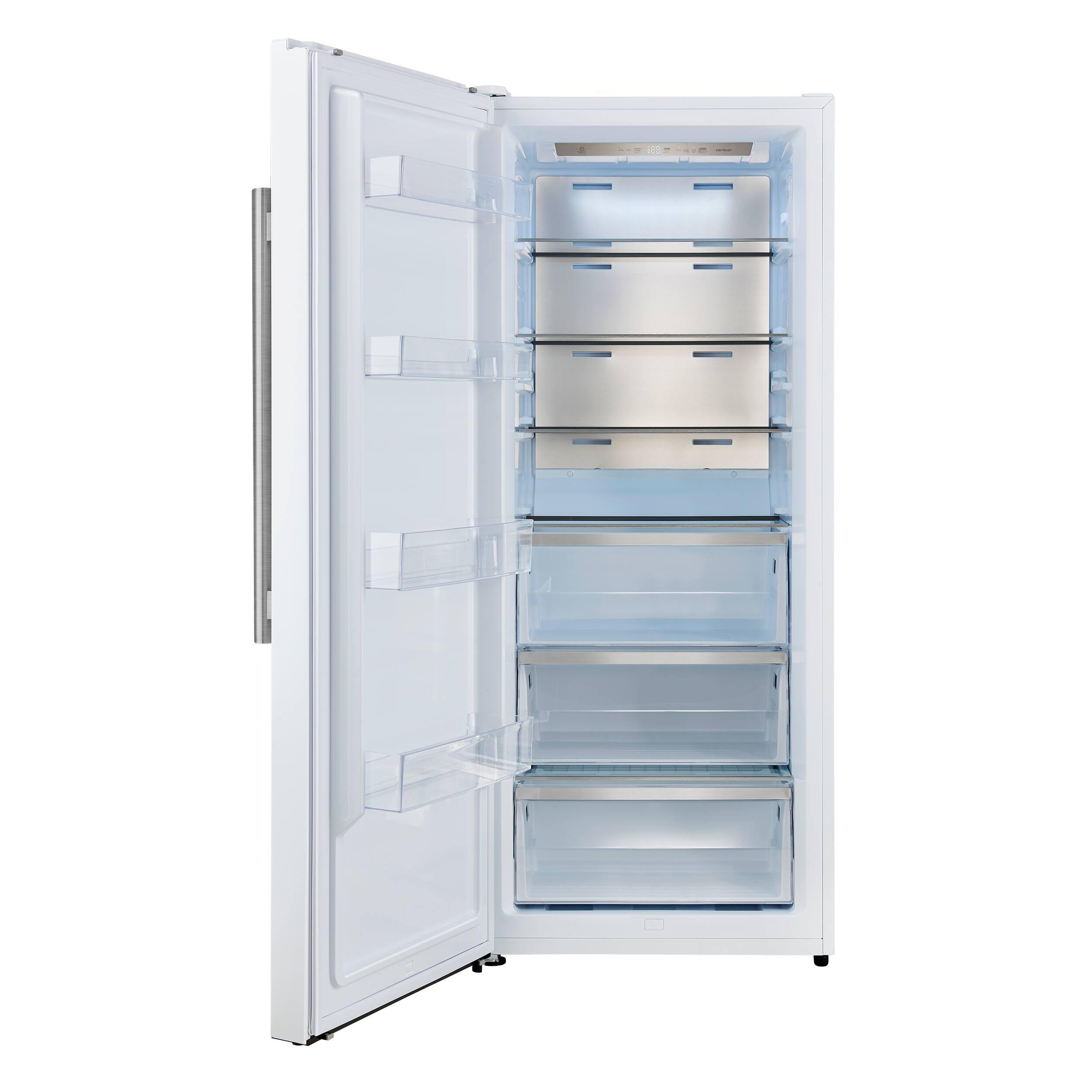 Alt View 5. Forno Appliances - Maderno 13.6 Cu. Ft. Left Swing Upright Convertible Freezer with Antique Brass Handles - White.