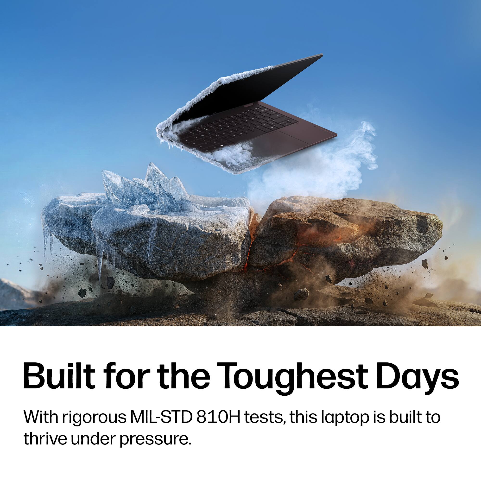 Built for the Toughest Days

With rigorous MIL-STD 810H tests, this laptop is built to thrive under pressure.