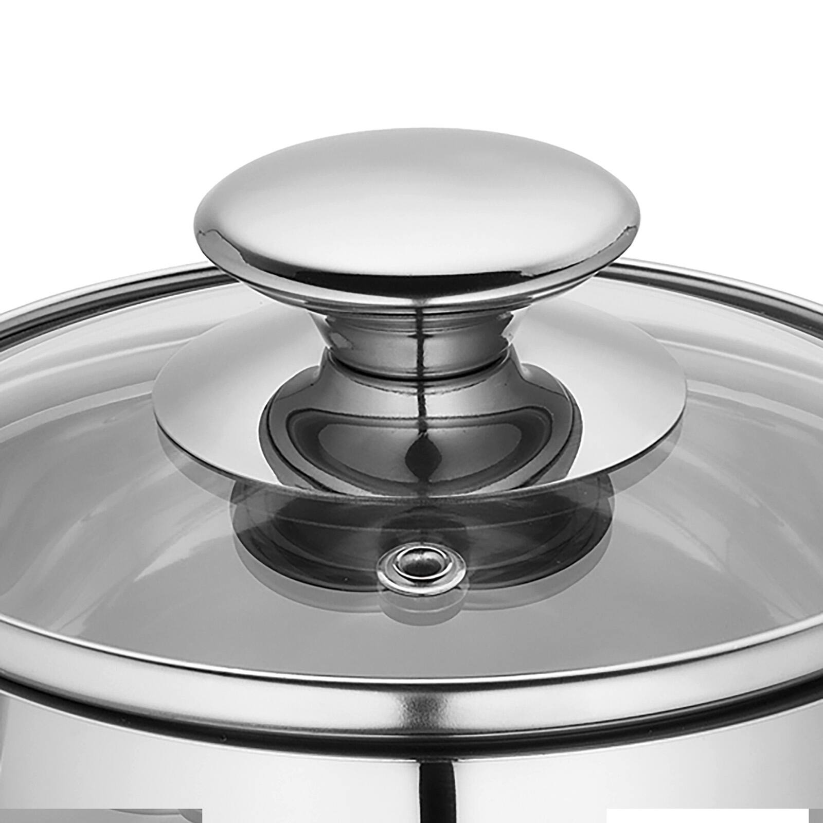 Alt View 1. Kuchenprofi - Mini Stockpot w/ Glass Lid, 1 qt., 5.5-Inch Diameter - Silver.