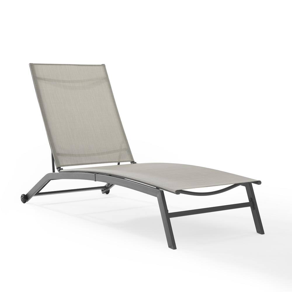 Alt View 1. Crosley Furniture - Weaver Outdoor Chaise Lounge - Light Gray.