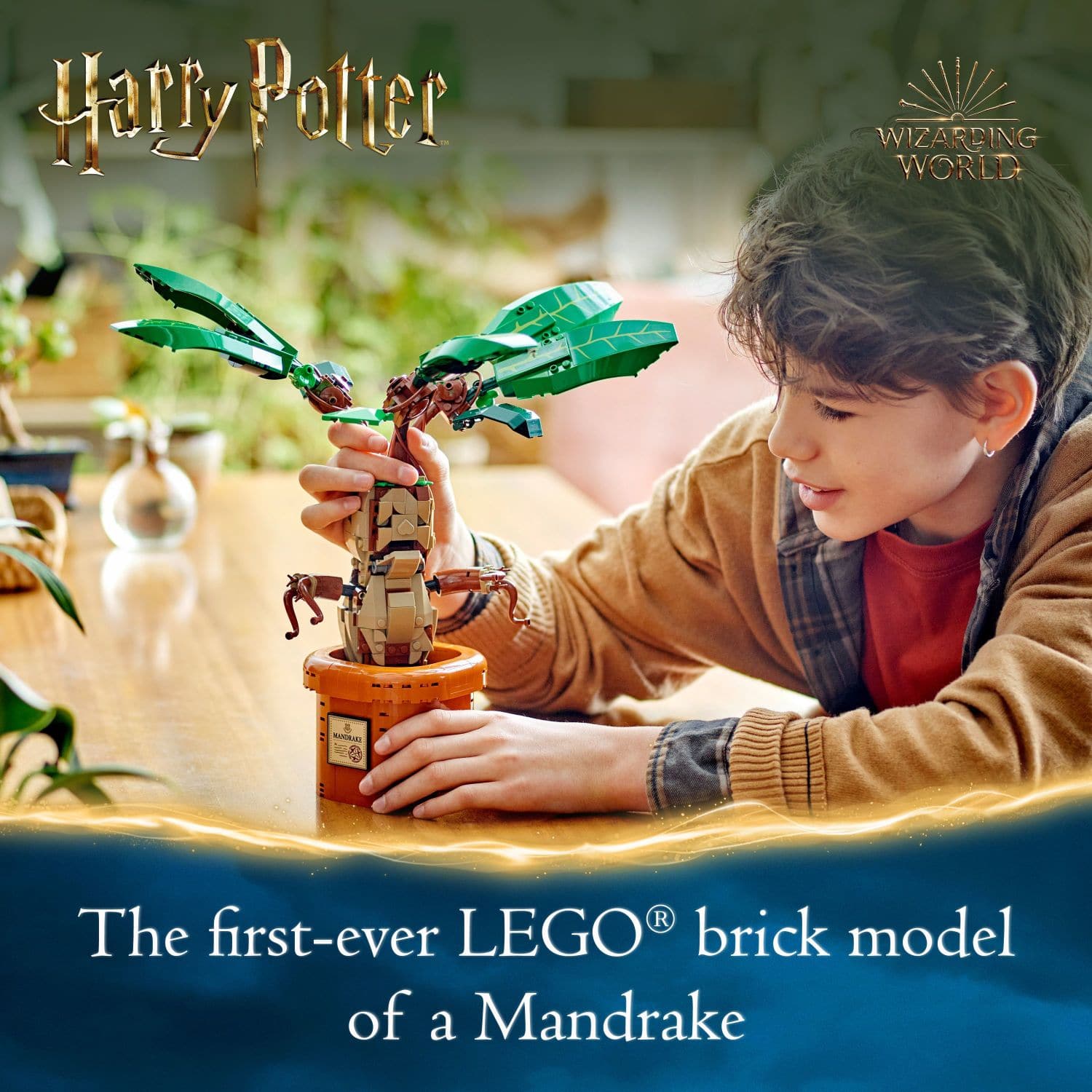 Harry Potter Wizarding World & LEGO: The first-ever LEGO brick model of a Mandrake.