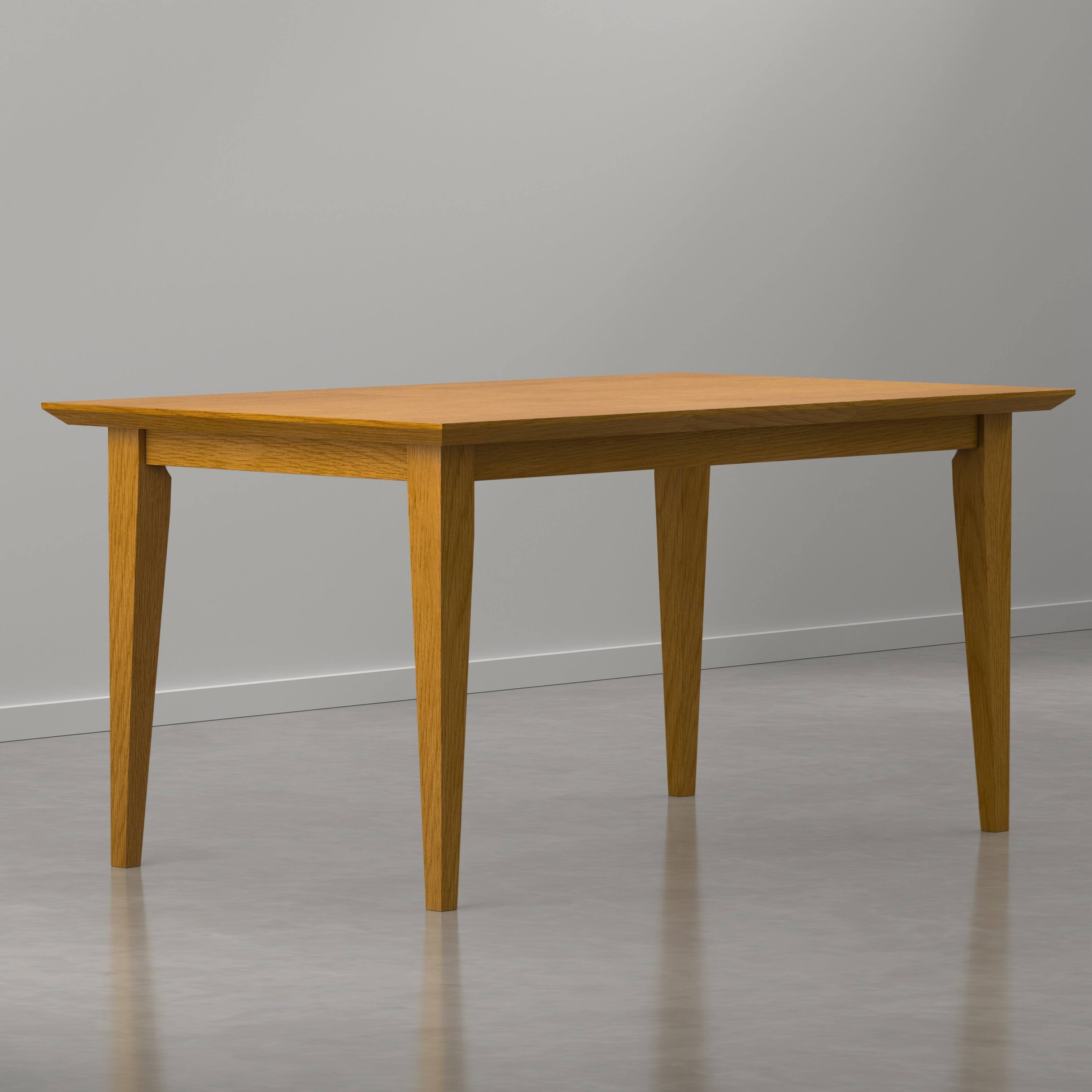 Angle. Simpli Home - Colby 60 inch Wide Solid Wood Extendable Dining Table - Golden Oak.