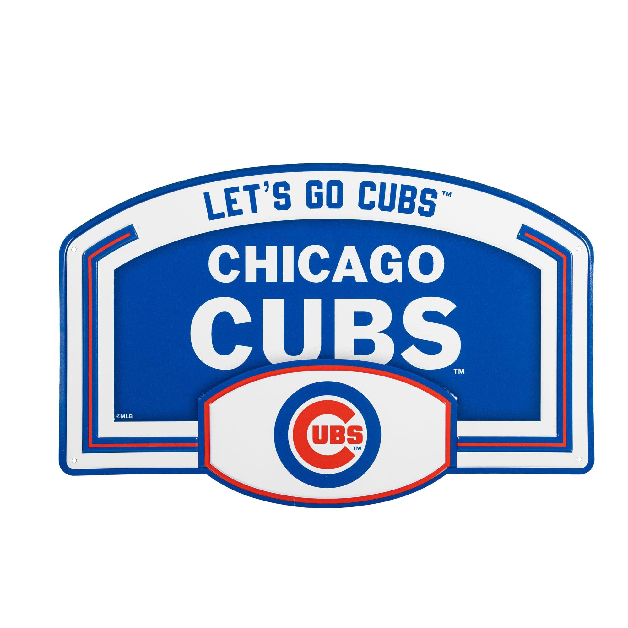 Chicago Cubs 11" x 17" Embossed USA Steel Buckle Wall Sign