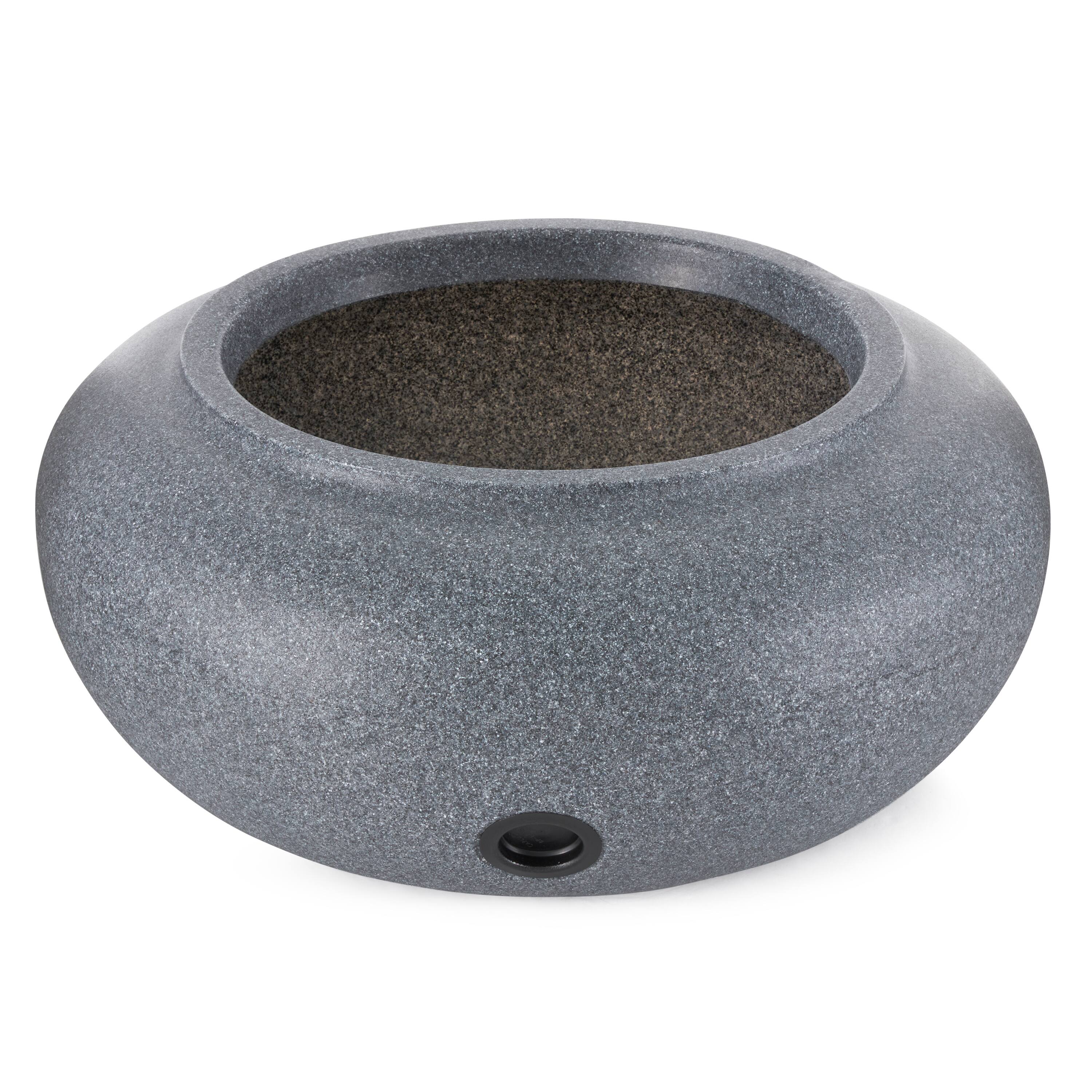 Alt View 6. The HC Companies - HC Companies 21" Decorative Plastic Outdoor Garden Hose Storage Pot, Granite.