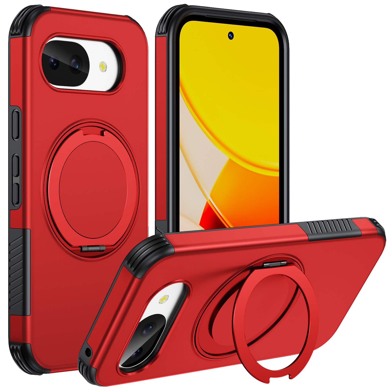 UUCOVER - Magnetic Case for Google Pixel 10A,Shockproof TPU+PC Case Rind Holder Stand Case Compatible with MagSafe Cover - Red price history on PriceWatchPro