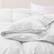 Left. Puredown - Puredown Luxurious 300TC 100% Organic Cotton Down Feather Fiber Comforter, White, Full/Queen - White.