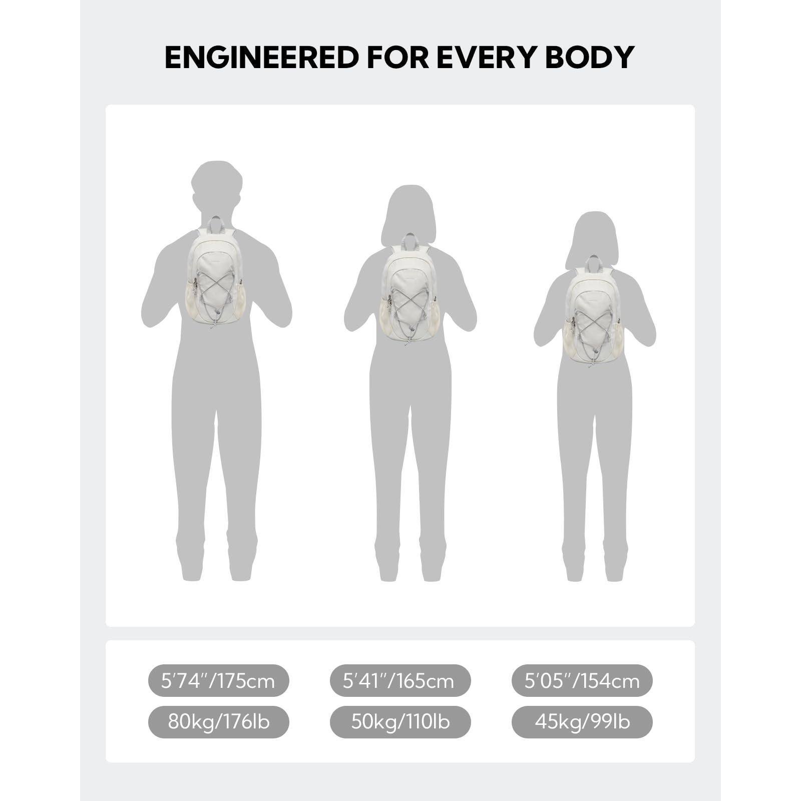 Alt View 3. Stamp n Camp - 12l Small Hiking Backpack: Day Pack Lightweight Travel Bag Camping Fitness Cycling Outdoor Sports Daypack For Women Men - Grey.