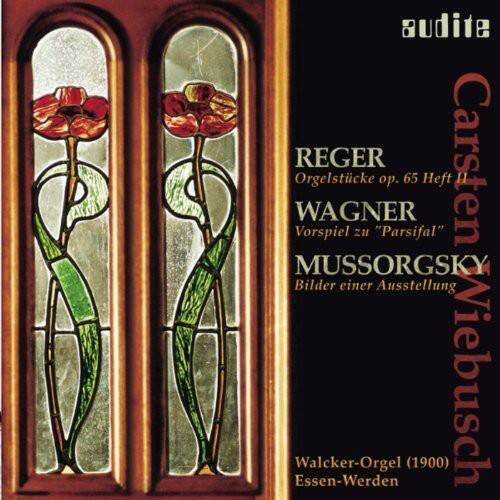 Carsten Wiebusch

REGER  
Orgelstücke op. 65 Heft

WAGNER  
Vorspiel zu "Parsifal"

MUSSORGSKY  
Bilder einer Ausstellung

Walcker-Orgel (1900)  
Essen-Werden