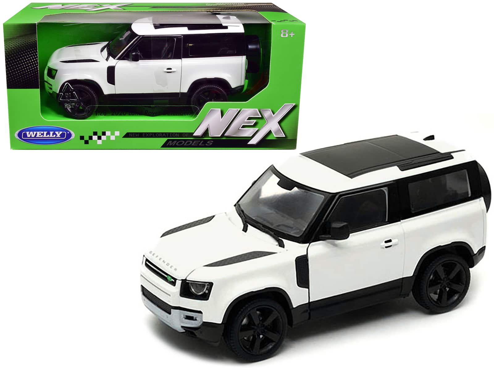 2020 Land Rover Defender "NEX Models" 1/26 Diecast Model Car by Welly - Cream White