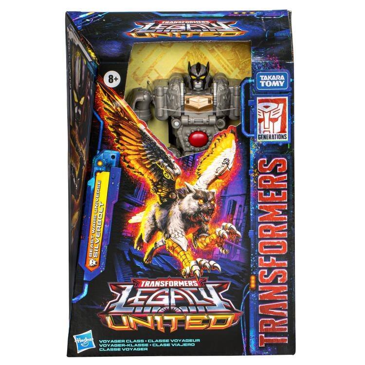 TRANSFORMERS LEGACY UNITED  
8+  
TAKARA TOMY  
GENERATIONS UNIVERSE WARS  
SILVERBOLT BEAST  
TRANSFORMERS  
VOYAGER CLASS  
CLASSE VOYAGEUR  
VOYAGER-KLASSE  
CLASE VIAJERO  
CLASSE VOYAUSH