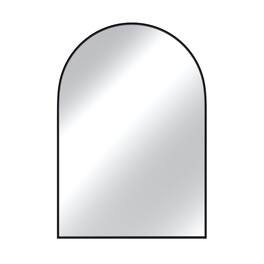 Boyel Living - 26 x 38 in Elegant Arch Mirror with Sleek Black Aluminum Frame and Premium Glass