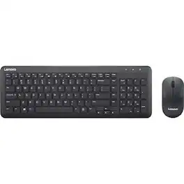 Lenovo - 300 Wireless Combo Keyboard and Mouse - US English - USB Type A Wireless RF 2.40 GHz Keyboard - English (US) - Unknown