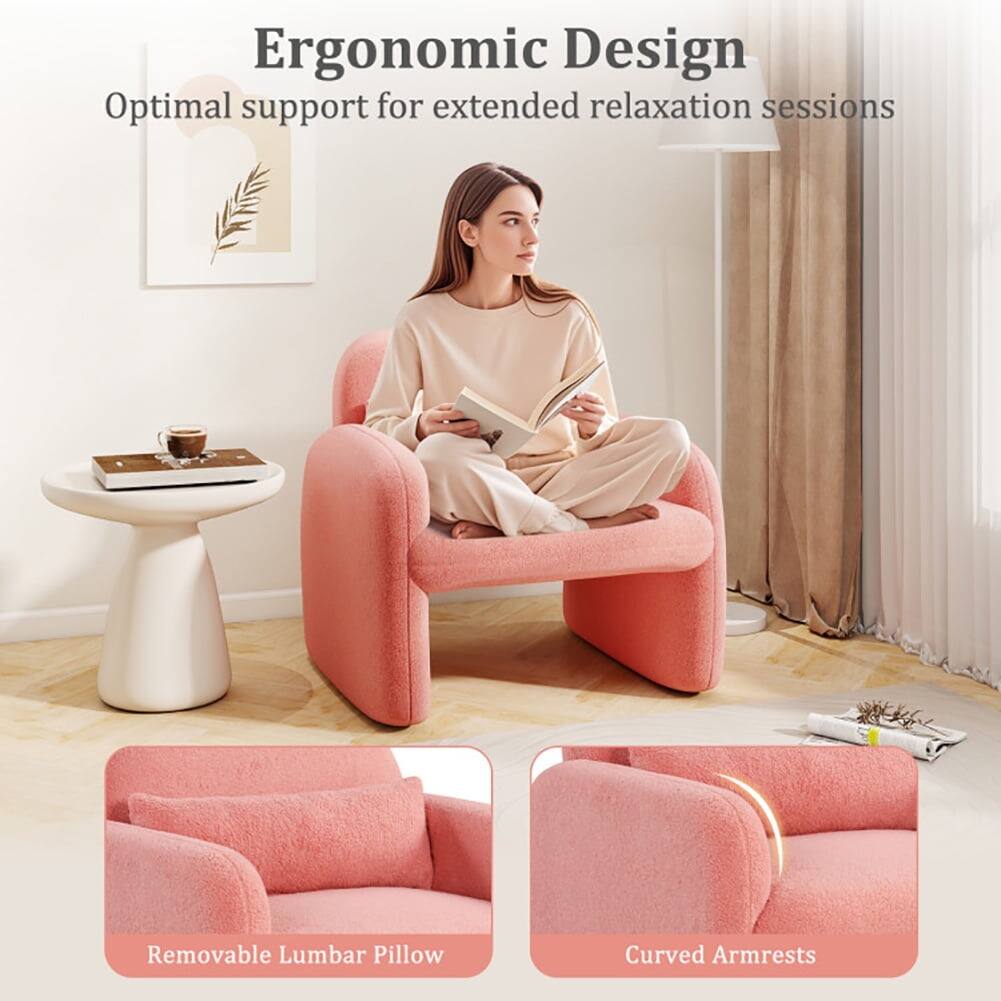 Ergonomic Design  
Optimal support for extended relaxation sessions  

- Removable Lumbar Pillow  
- Curved Armrests