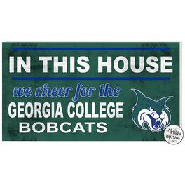 Jardine - Georgia College Bobcats 11" x 20" Indoor/Outdoor In This House Sign - Green