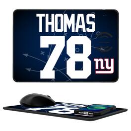 Keyscaper - Andrew Thomas New York Giants Wireless Charger and Mouse Pad - Black
