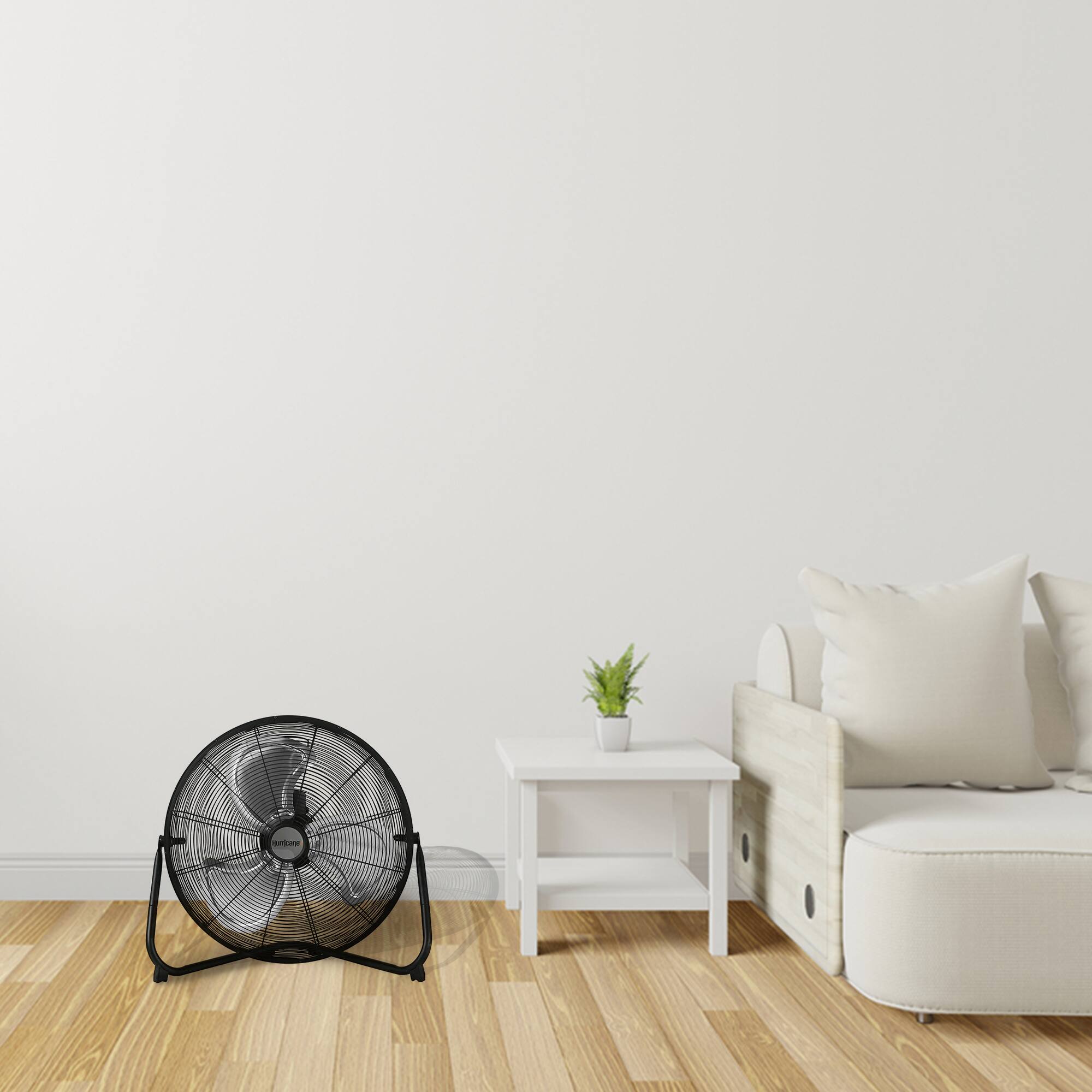 Alt View 5. Hurricane - Hurricane Pro 20 Inch 3 Speed High Velocity Metal Floor Fan, Black (2 Pack) - Black.