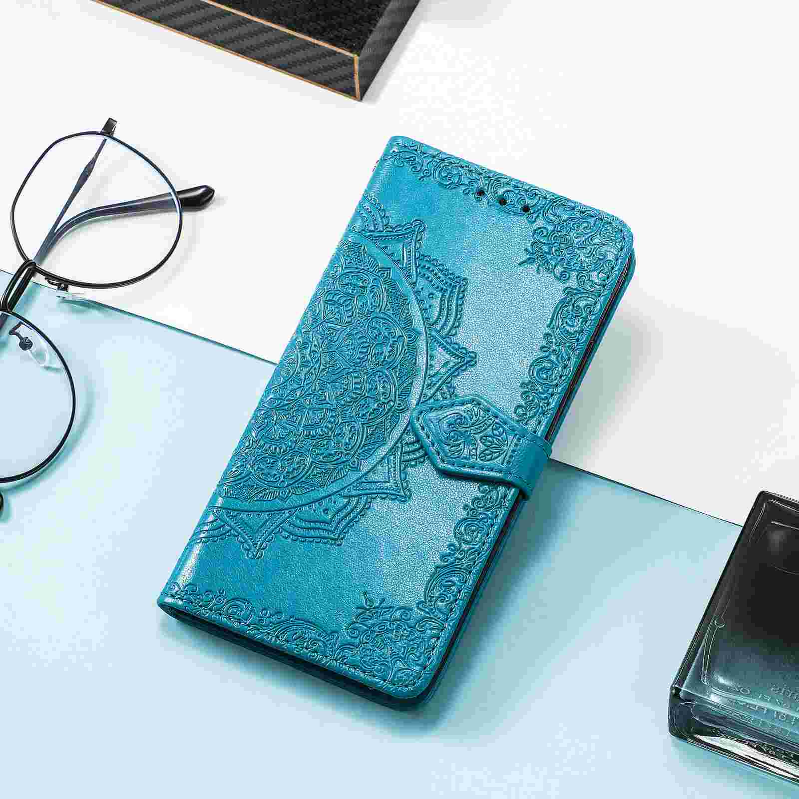 Alt View 1. Dteck - Magnetic Wallet Case For Apple iPhone Air, Shockproof Card Slots Stand Flip Phone Protective Cover with Hand Strap - Blue.