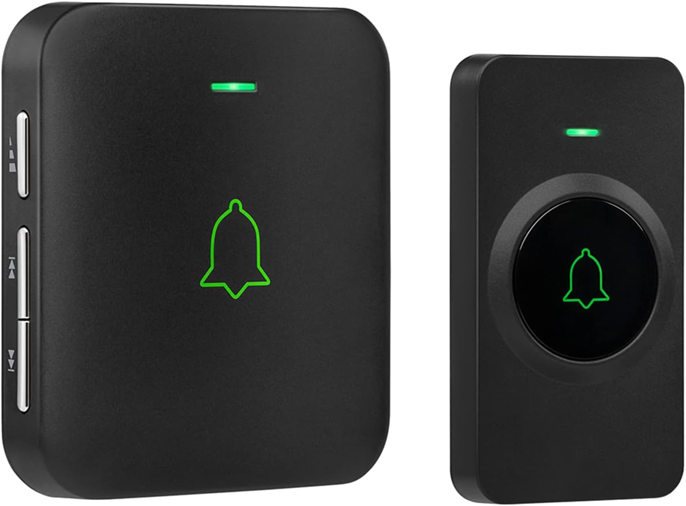 Front. Schertz - Mini CB-11 Wireless Doorbell – 1000ft range, waterproof, 52 melodies, 5 volume levels, LED flash. - Black.