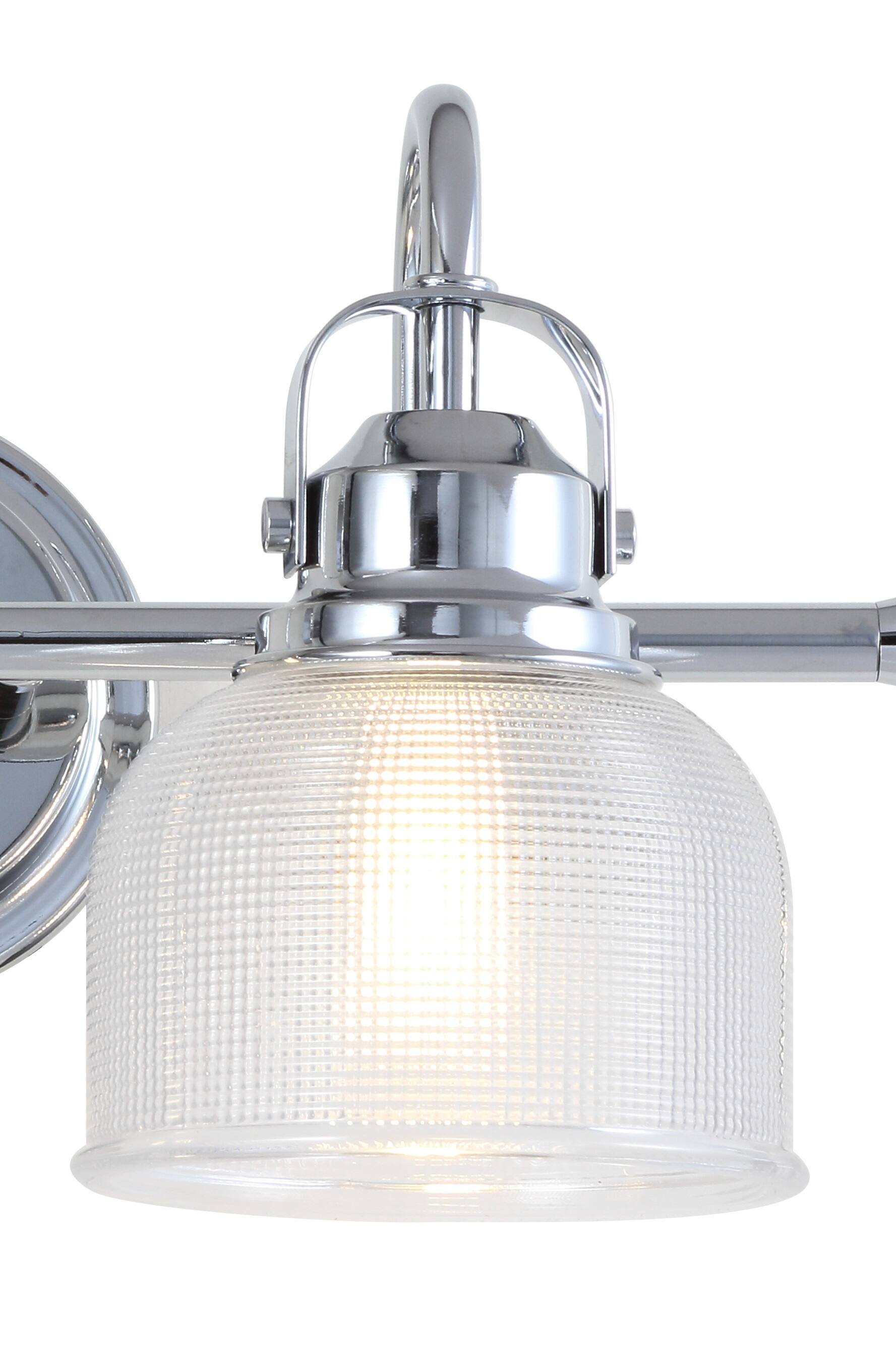 Alt View 4. Jonathan Y - Virginia 25.25" 3-Light Metal/Glass LED Vanity Light, Chrome - Chrome.