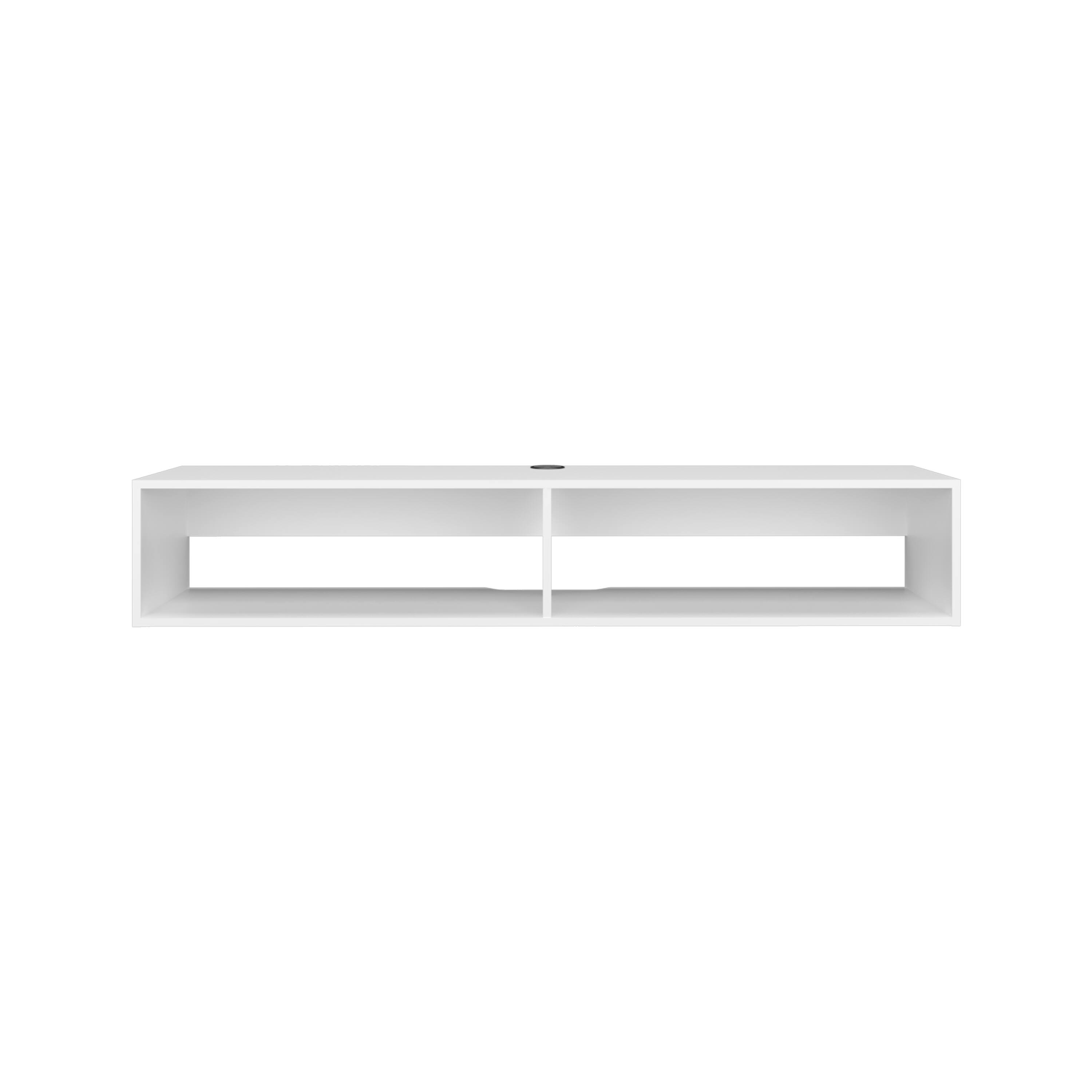 Alt View 2. Spaco - Spaco Floating TV Stand for TVs Up to 65 Inch, Wall Mount Space Saver with 2 Open Shelves, Easy Cable Management - White.