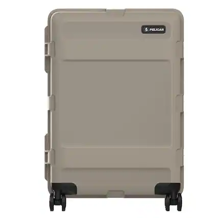 Front. Pelican - Pelican ATX Hardside 25" Medium Checked Suitcase - Sand.