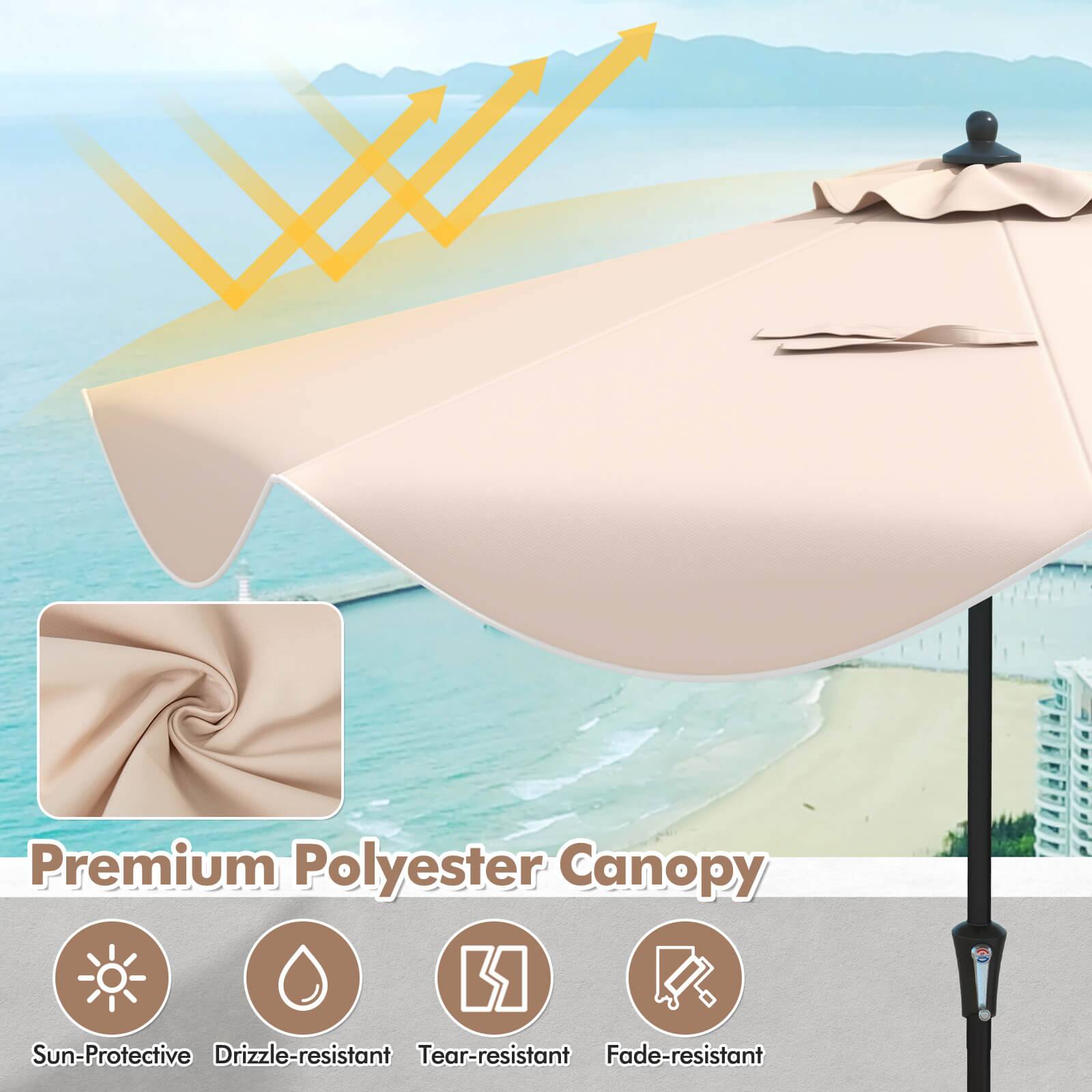 Premium Polyester Canopy Sun-Protective Drizzle-resistant Tear-resistant Fade-resistant