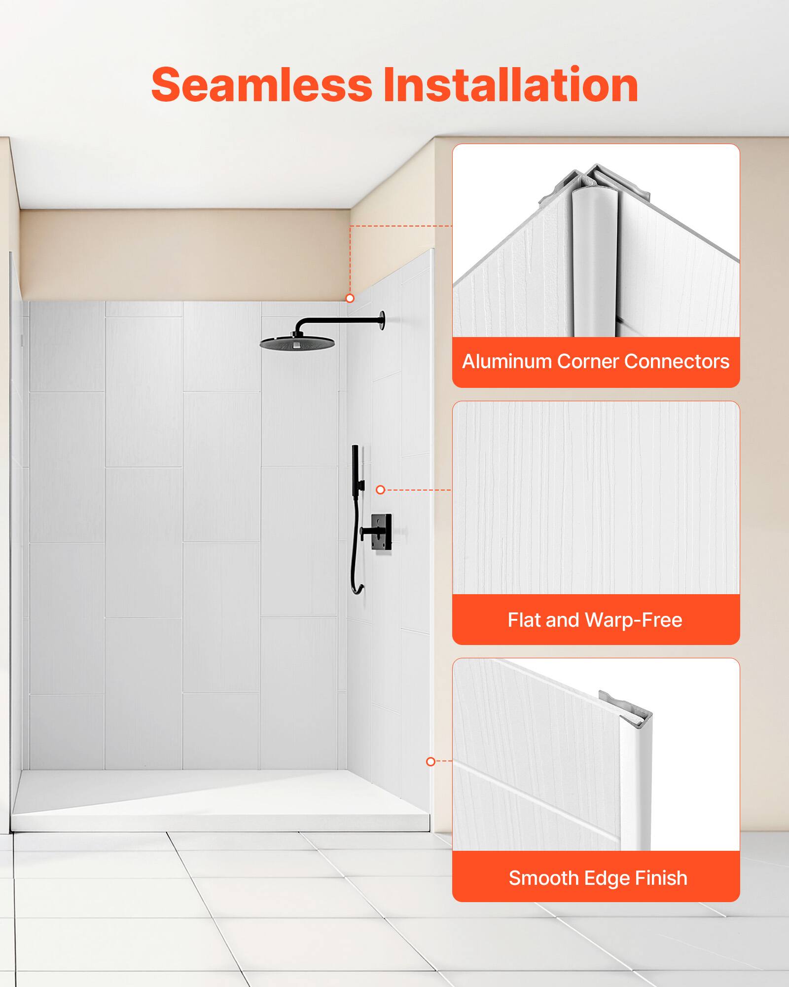 Seamless Installation

- Aluminum Corner Connectors
- Flat and Warp-Free
- Smooth Edge Finish