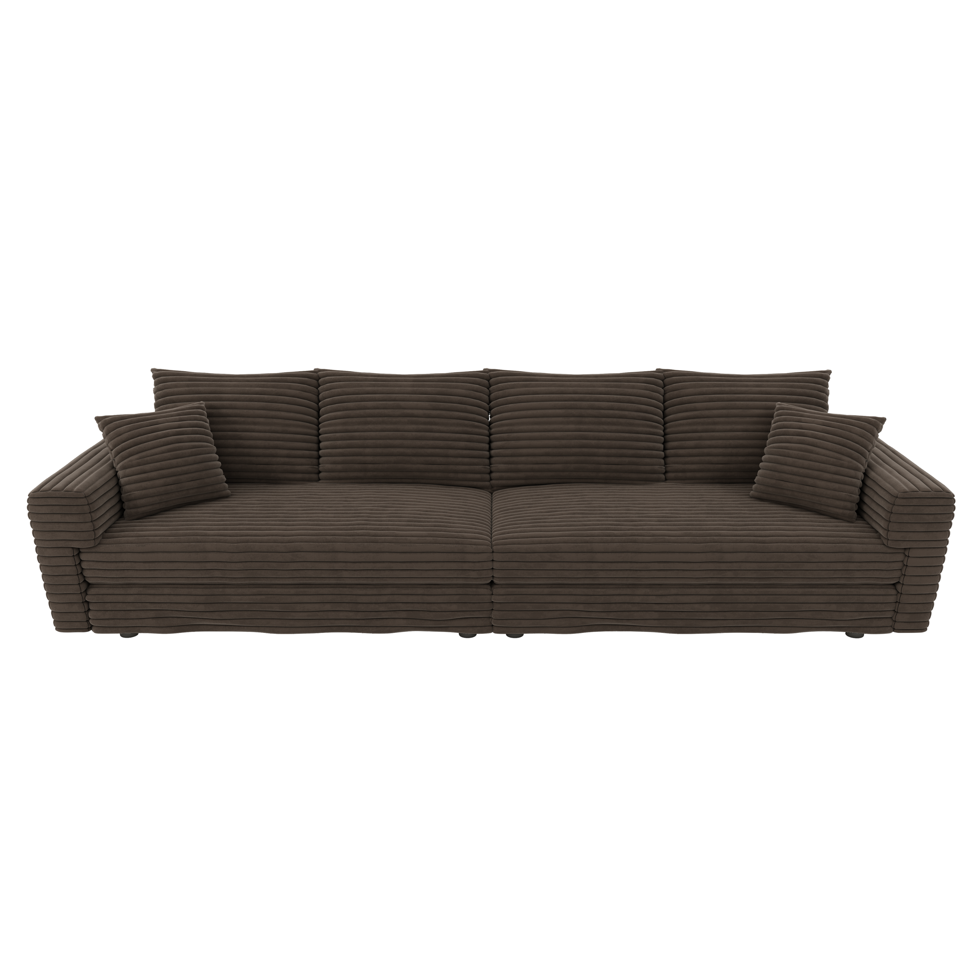 Alt View 7. APRILSOUL - Corduroy 4 Seat Sofa Modern Comfy Deep Seat Soft Pillows Convertible Lounge Chair Living Room Bedroom Apartment Office - Camel.