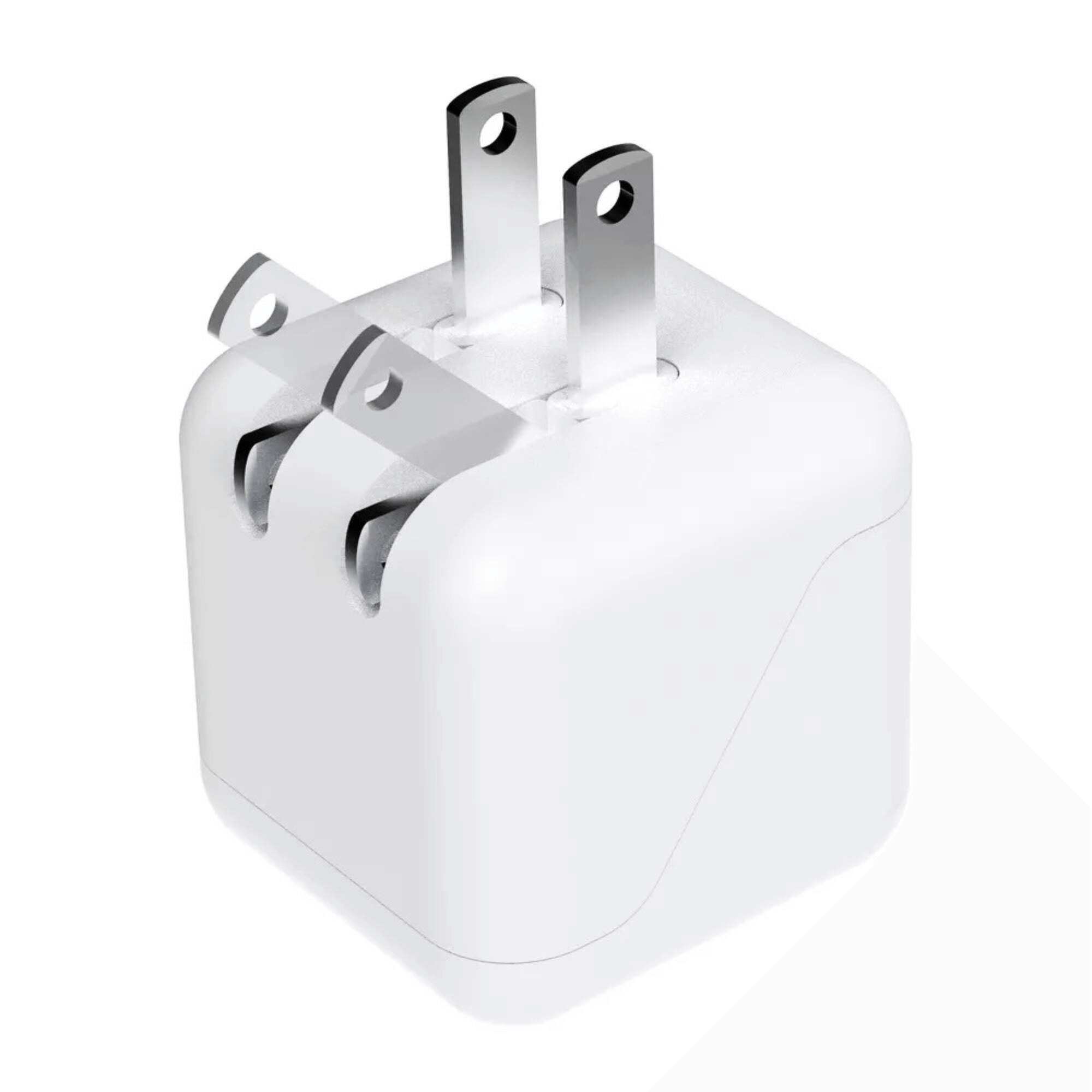Alt View 2. Xyst - 2.4-Amp Dual USB Foldable Wall Charger - White.