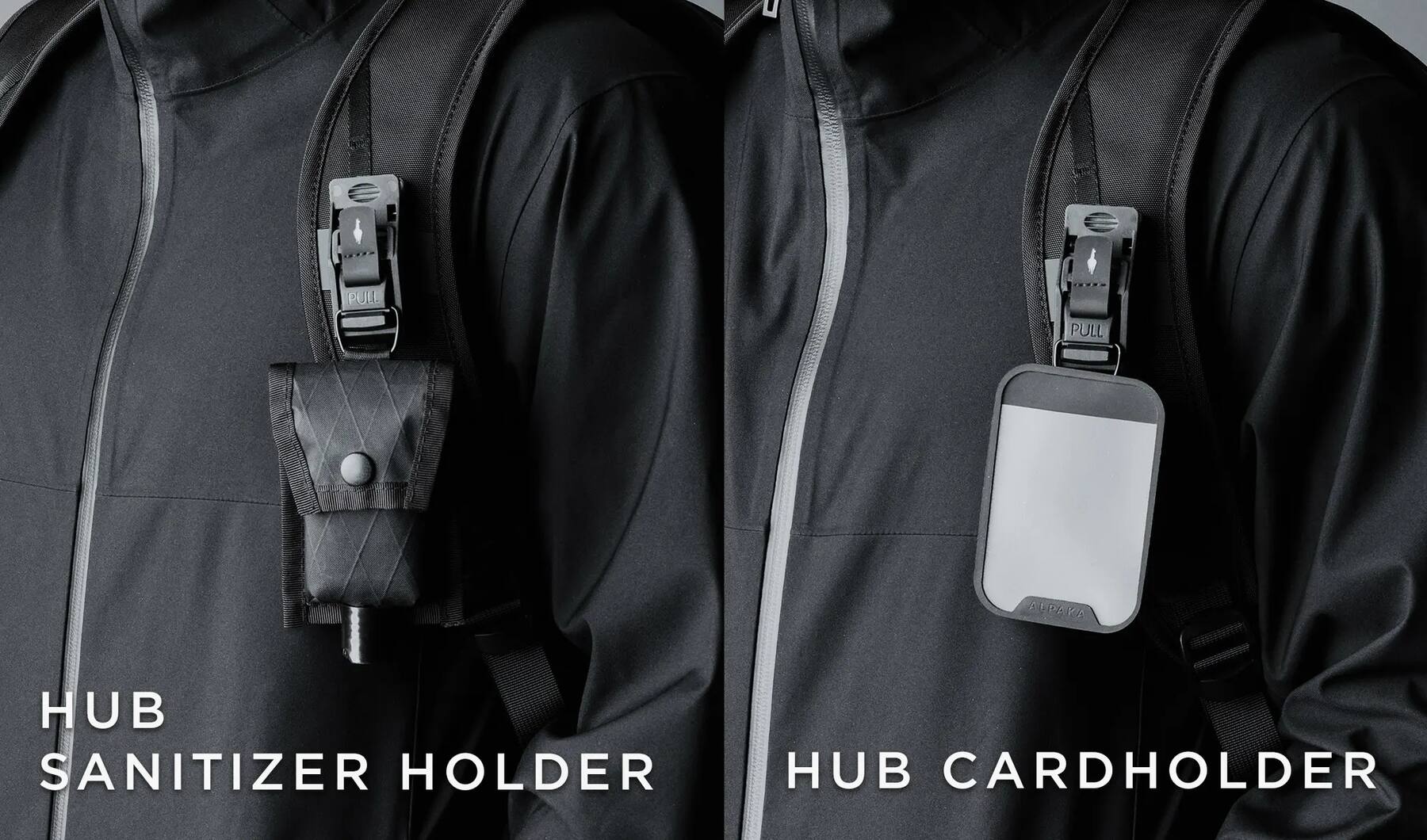 HUB SANITIZER HOLDER  
HUB CARDHOLDER