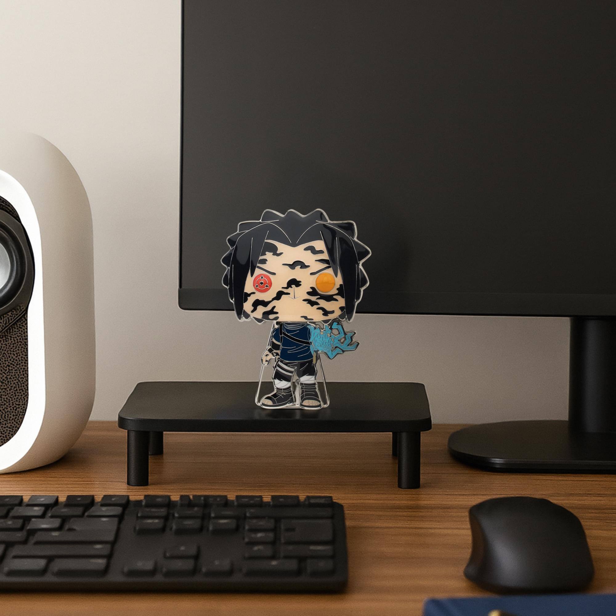 Alt View 2. Funko - Naruto 3 Inch Funko POP Pin | Sasuke - Black.