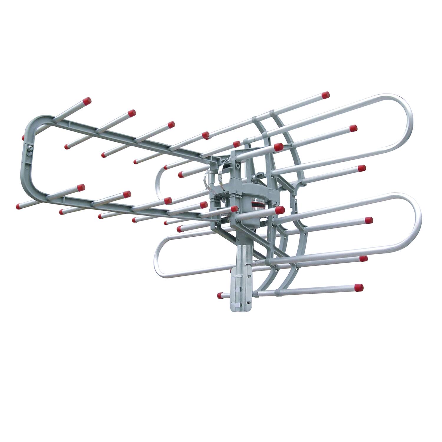 Alt View 1. QFX - Qfx Ant 106 Hd/dtv/uhf/vhf/fm 360deg Rotating Outdoor Antenna - Silver.