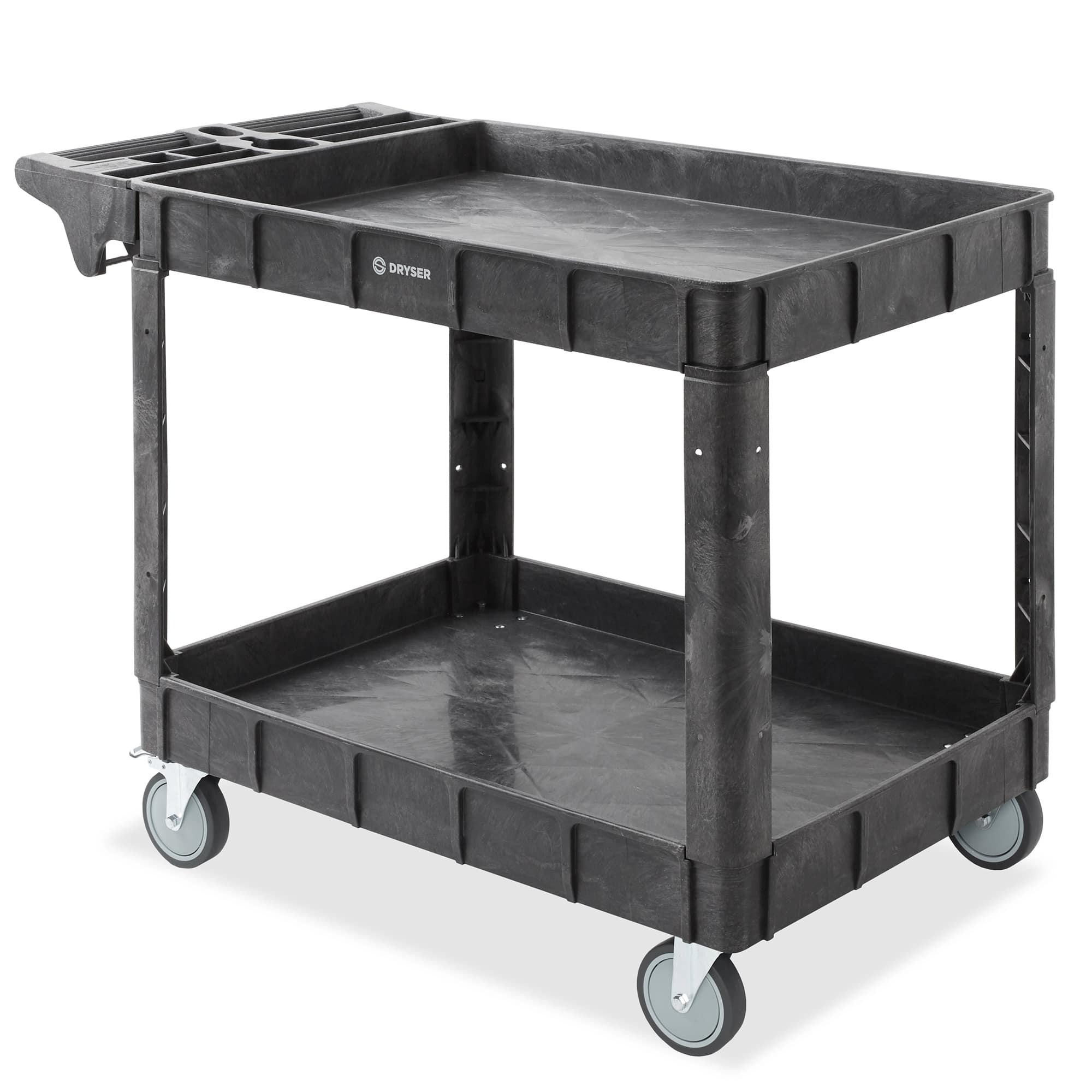 Dryser - Utility Service Cart with Tiers - 550 -lb Capacity - 5-in Wheels - Black