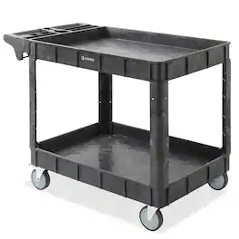 Dryser - Utility Service Cart with Tiers - 550 -lb Capacity - 5-in Wheels - Black
