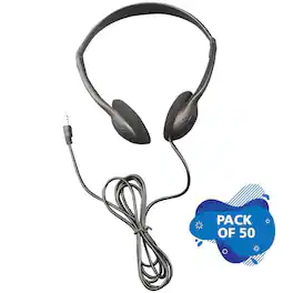 HamiltonBuhl - Personal Economical Headphones, 50 Pack