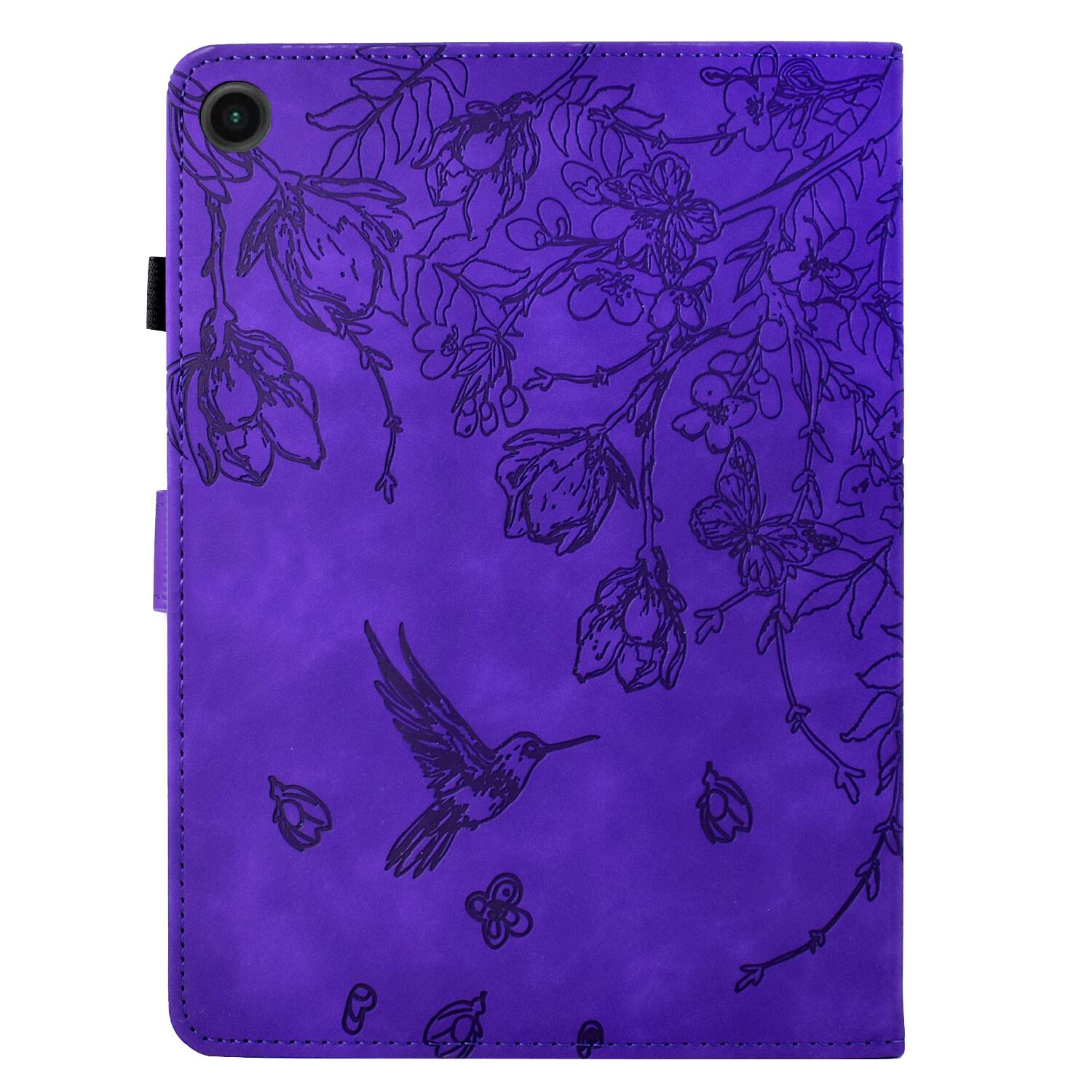 Alt View 4. Dteck - for Samsung Galaxy Tab A9+ 11-inch 2023 (SM-X210/X215/X216) Case,Embossed PU Leather Flip Cover with Card Slots Stand - Purple.
